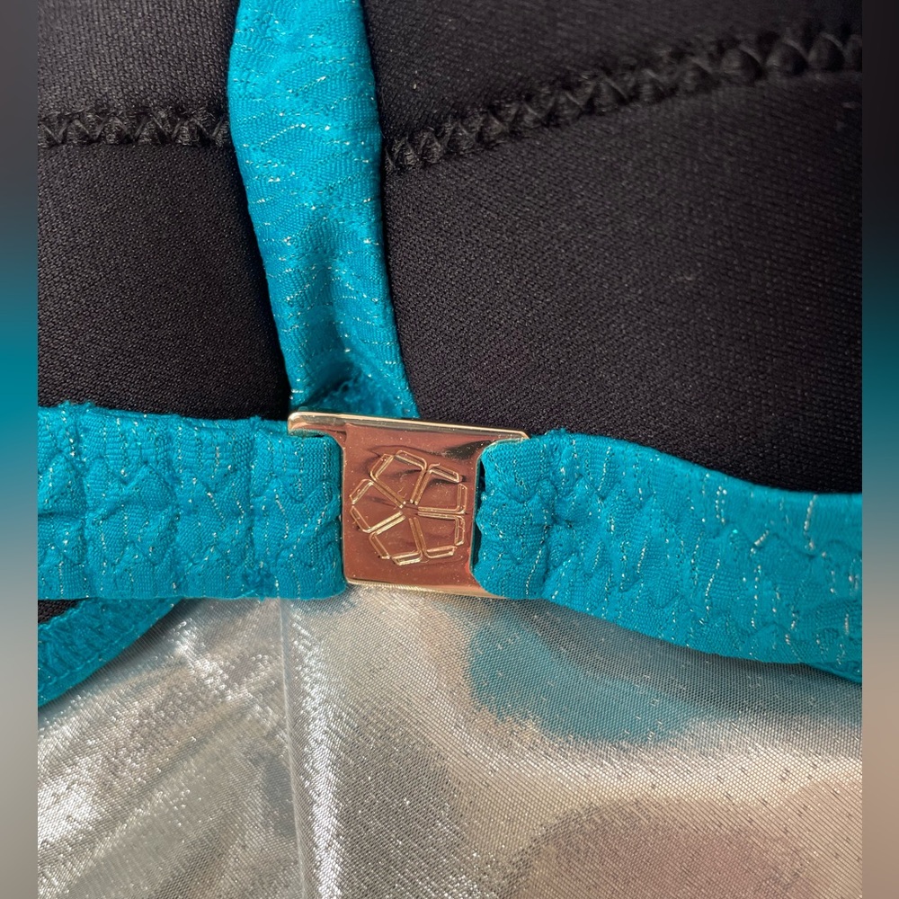 Trina Turk Swim Top Bikini Top Turquoise ๐๏ธ NWT ๐๏ธ Size 12 ๐๏ธ - Picture 5 of 8